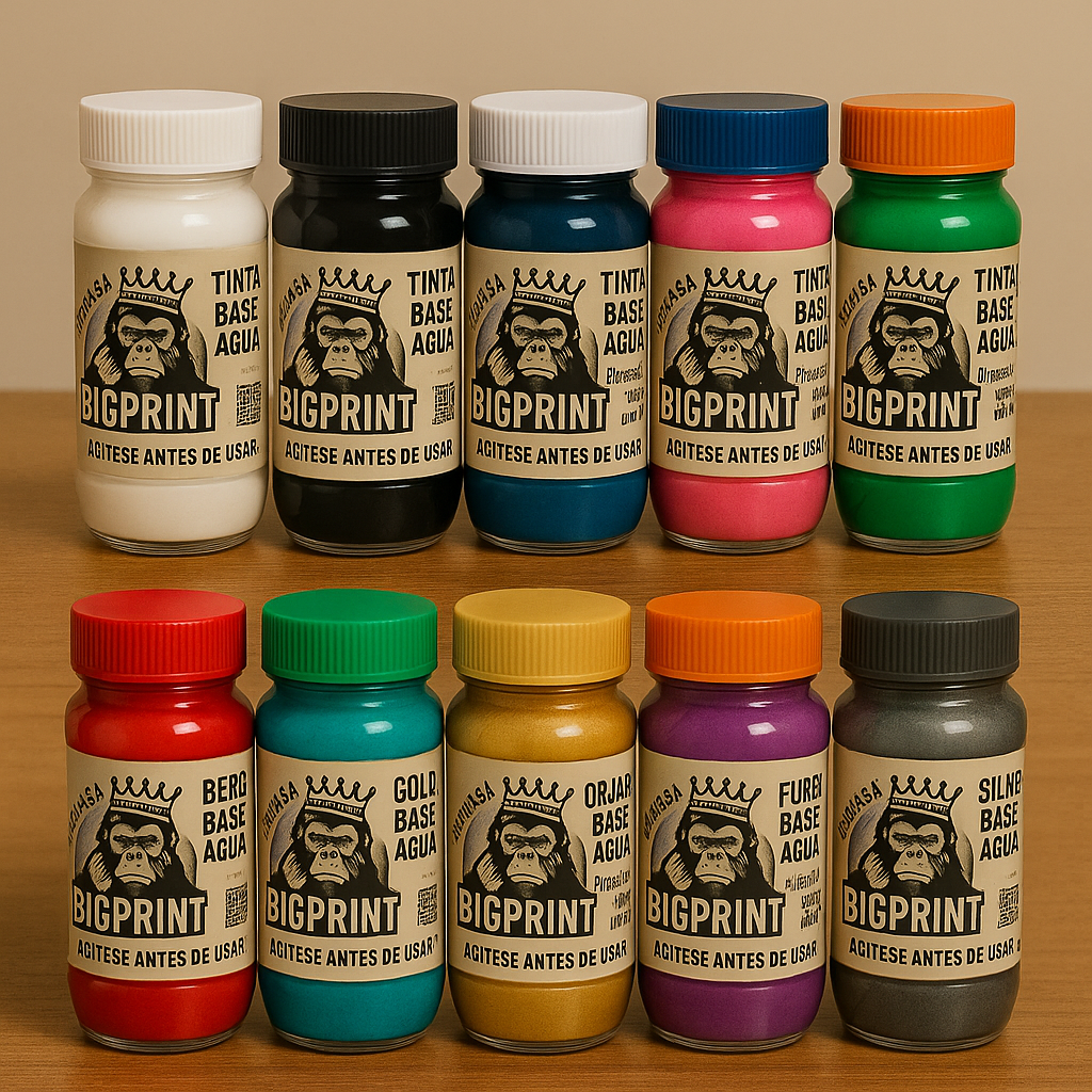 Tinta especial para Bolsas de papel kraft y cajas de carton
