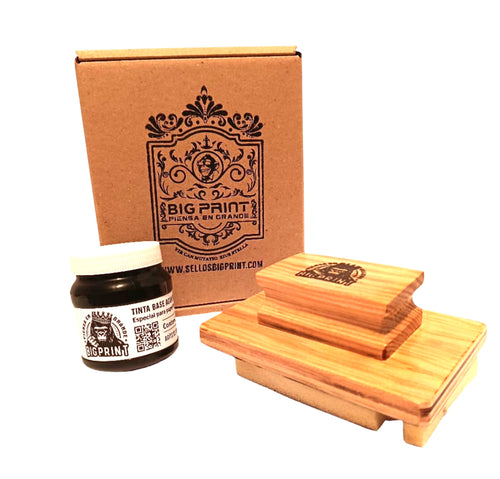 kit básico para estampar sello de 10x10 cm